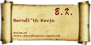Bernáth Kevin névjegykártya